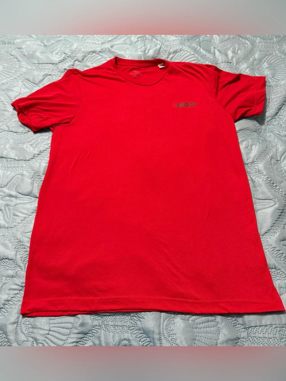 Adidas Men's Red Short-Sleeve Performance T-Shirt LT